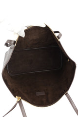 Salvatore Ferragamo Dark Grey Leather City Tote