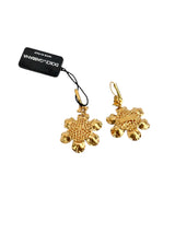 Dolce & Gabbana Runway Flower W/ Pink Crystals Earrings (FULL SET)