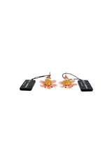 Dolce & Gabbana Runway Flower W/ Pink Crystals Earrings (FULL SET)