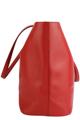 Salvatore Ferragamo Red Leather City Tote W/ Pouch