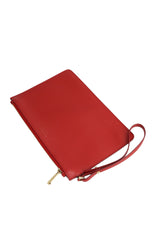 Salvatore Ferragamo Red Leather City Tote W/ Pouch