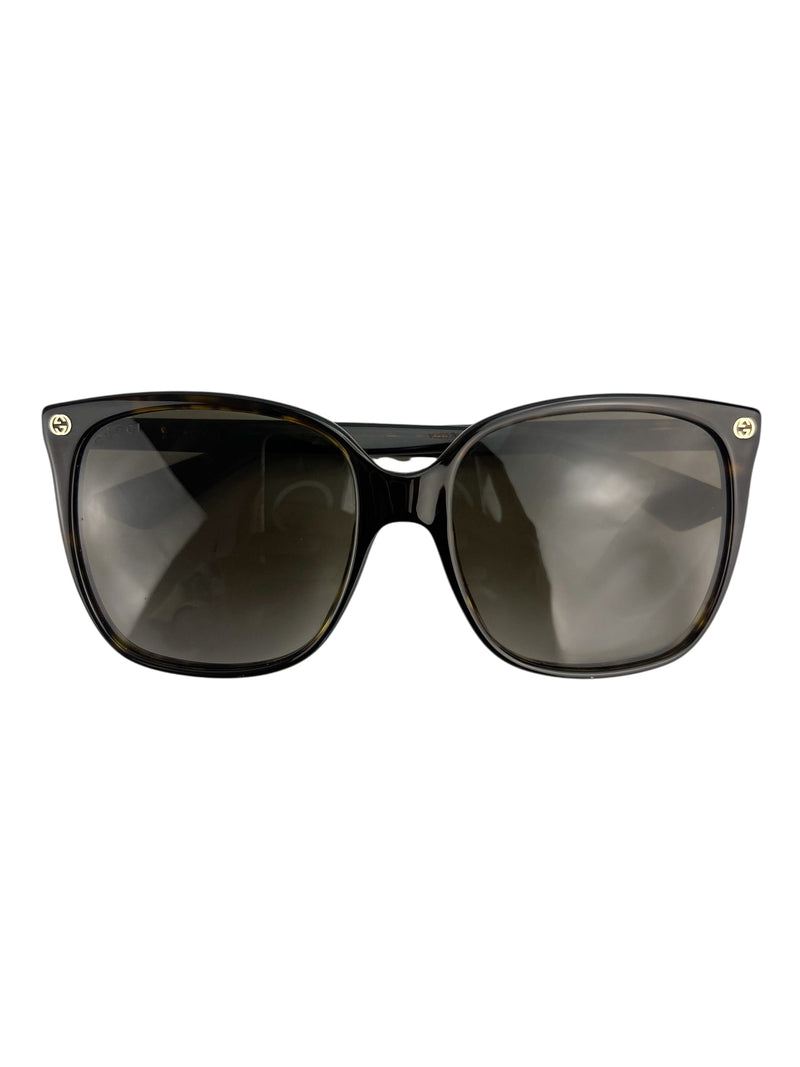 Gucci Brown Oversized Square Sunglasses