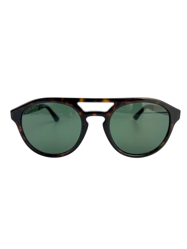 Gucci Brown Tortoise Round Sunglasses