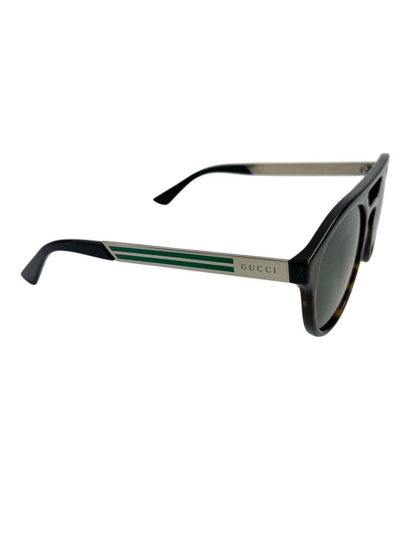 Gucci Brown Tortoise Round Sunglasses