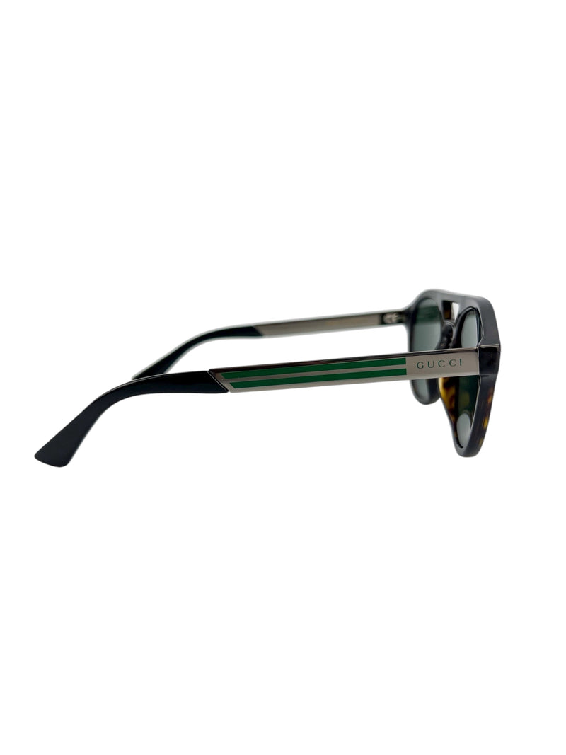 Gucci Brown Tortoise Round Sunglasses