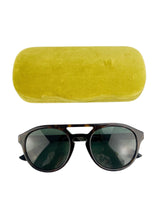 Gucci Brown Tortoise Round Sunglasses