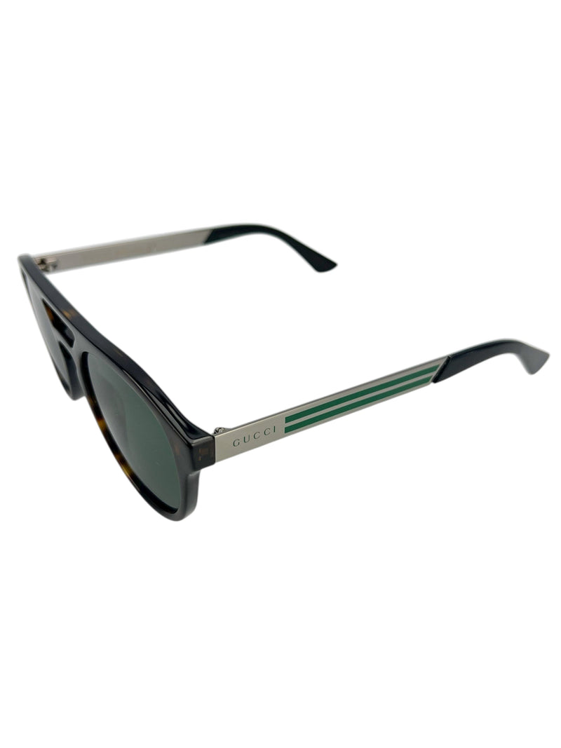 Gucci Brown Tortoise Round Sunglasses