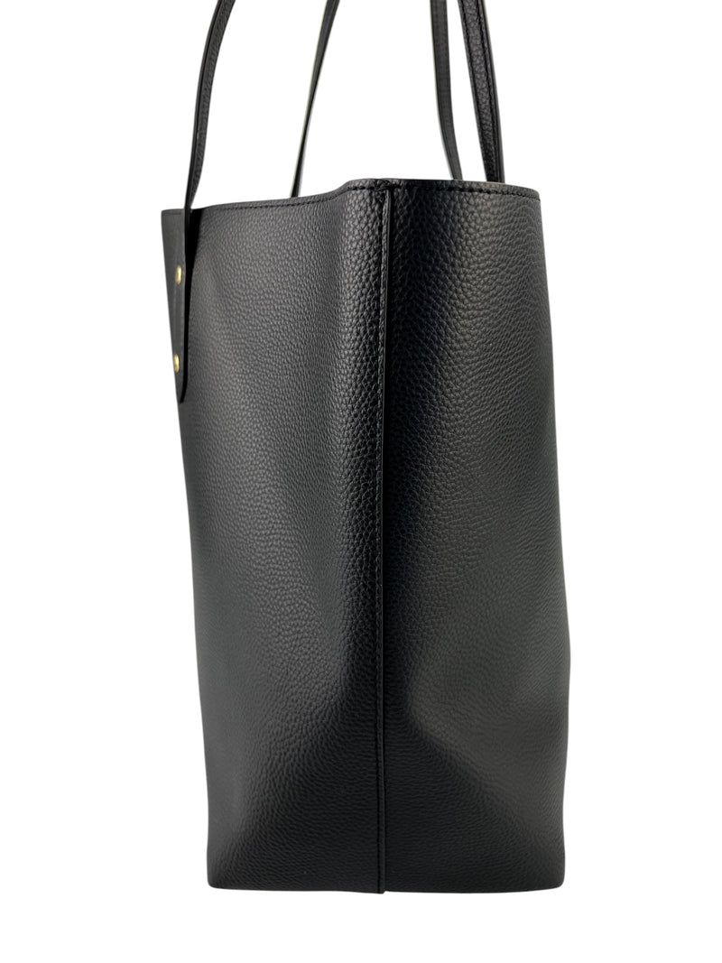 Coach Black & Brown Leather Reversible Tote W/ Gold Hardware
