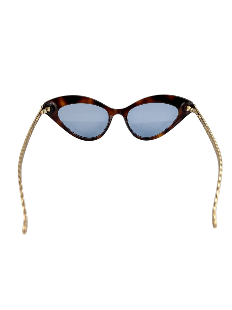 Gucci Cateye Tortoise Heart Charm Sunglasses