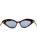 Gucci Cateye Tortoise Heart Charm Sunglasses