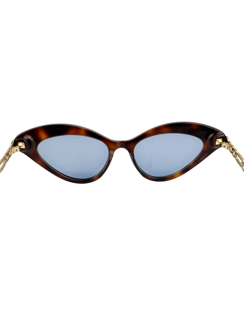 Gucci Cateye Tortoise Heart Charm Sunglasses