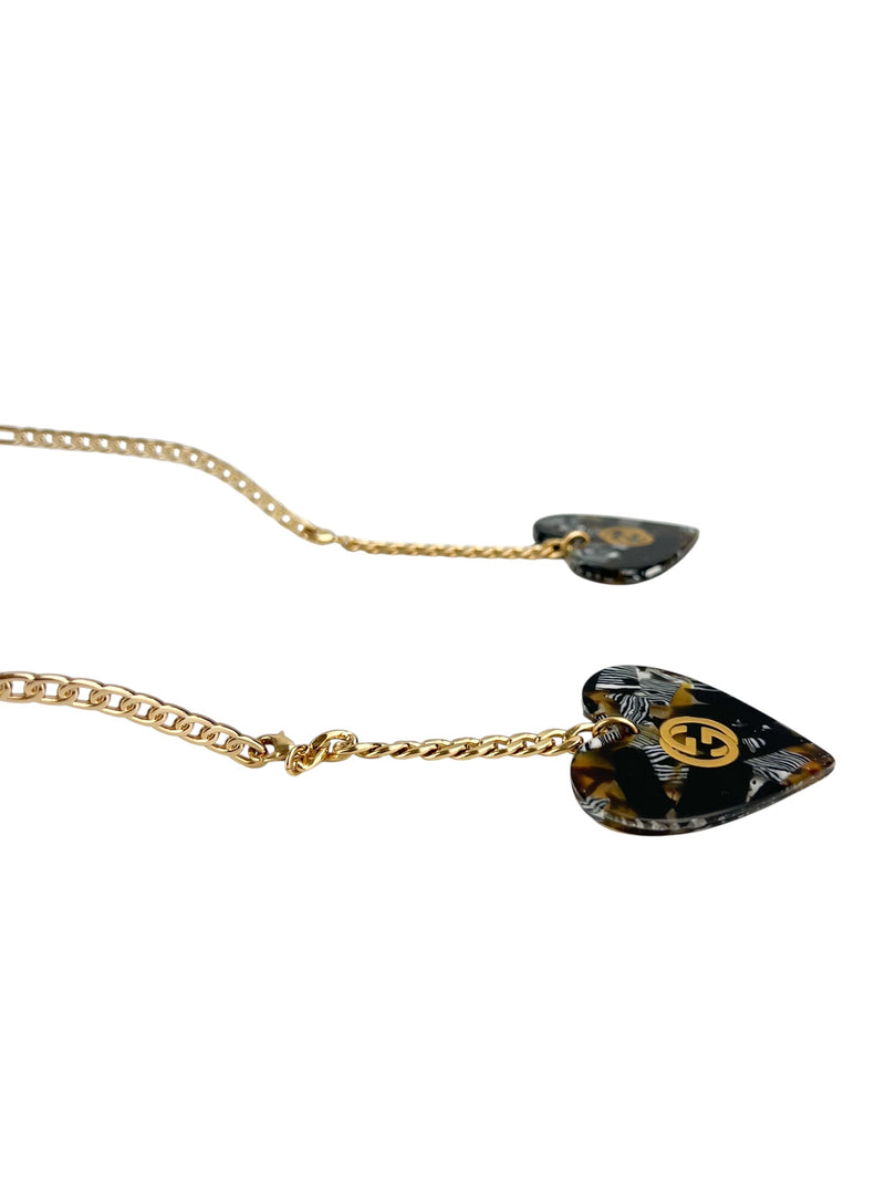 Gucci Cateye Tortoise Heart Charm Sunglasses