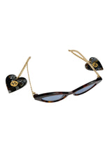 Gucci Cateye Tortoise Heart Charm Sunglasses