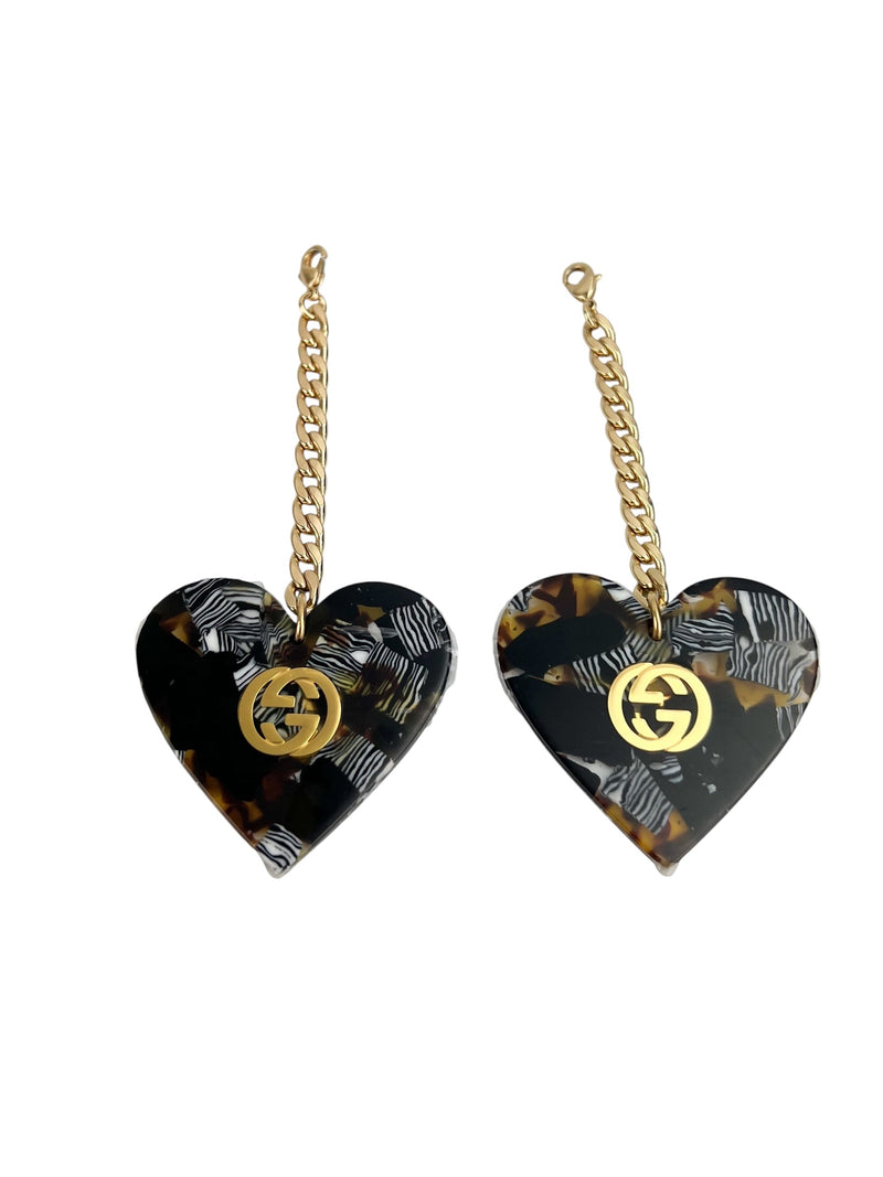 Gucci Cateye Tortoise Heart Charm Sunglasses