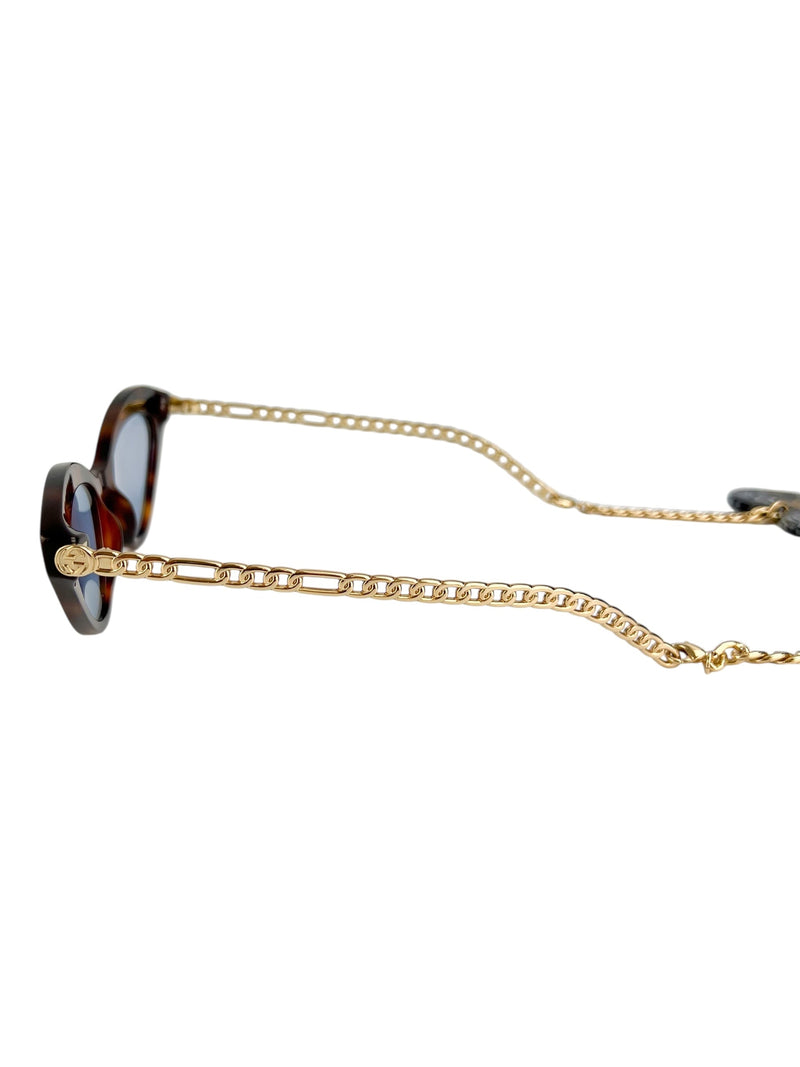 Gucci Cateye Tortoise Heart Charm Sunglasses