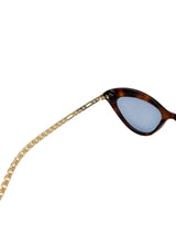 Gucci Cateye Tortoise Heart Charm Sunglasses