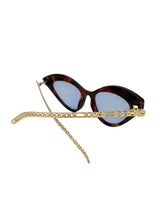 Gucci Cateye Tortoise Heart Charm Sunglasses