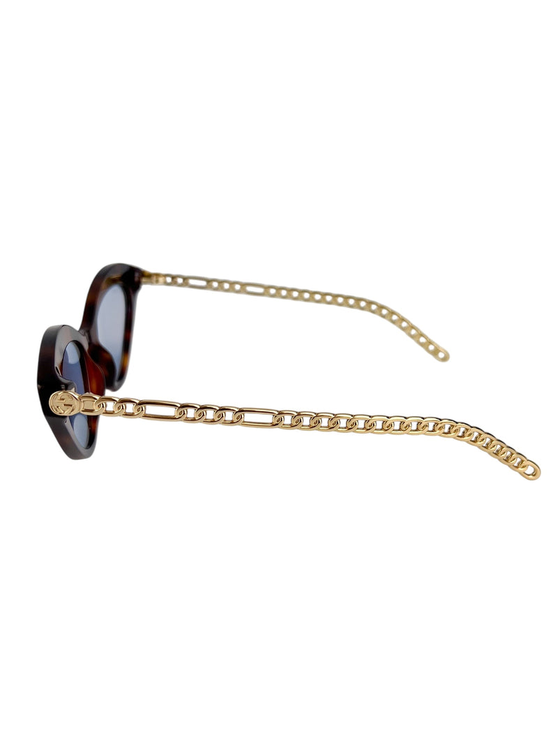 Gucci Cateye Tortoise Heart Charm Sunglasses