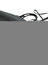 Prada Large Black Pebbled Leather Zip Front Tote