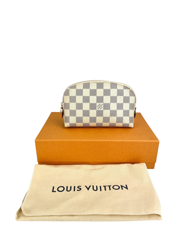 Louis Vuitton Damier Azur Cosmetic Pouch W/ Box