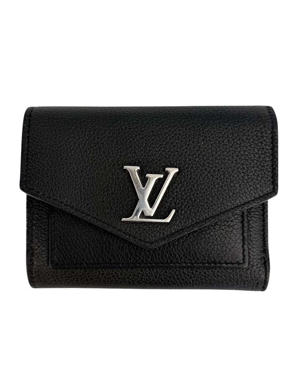 Louis Vuitton Black Leather Trifold Wallet