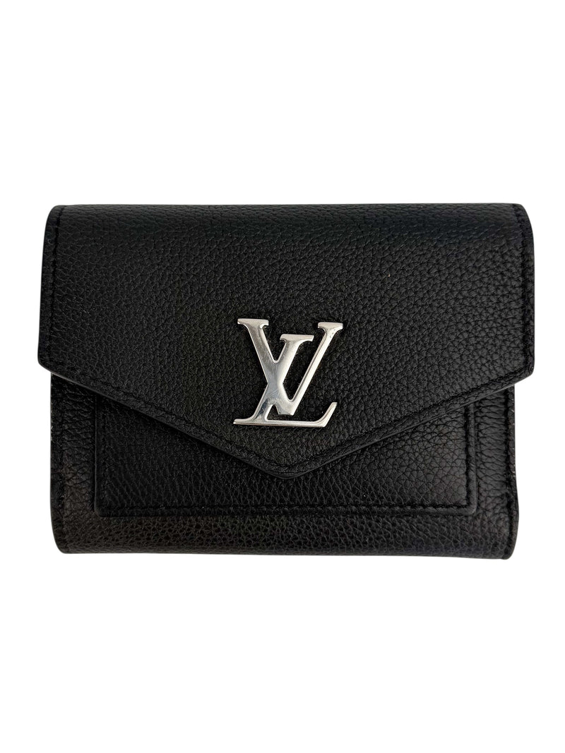 Louis Vuitton Black Leather Trifold Wallet