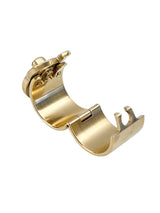 Chanel CC Turn-lock Brushed Gold Ring Size 7