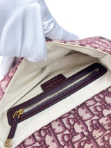 Christian Dior Burgundy Oblique Saddle Bag