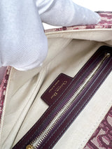 Christian Dior Burgundy Oblique Saddle Bag