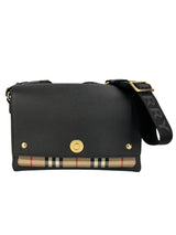 Burberry Black Leather Note Crossbody
