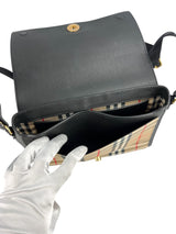 Burberry Black Leather Note Crossbody