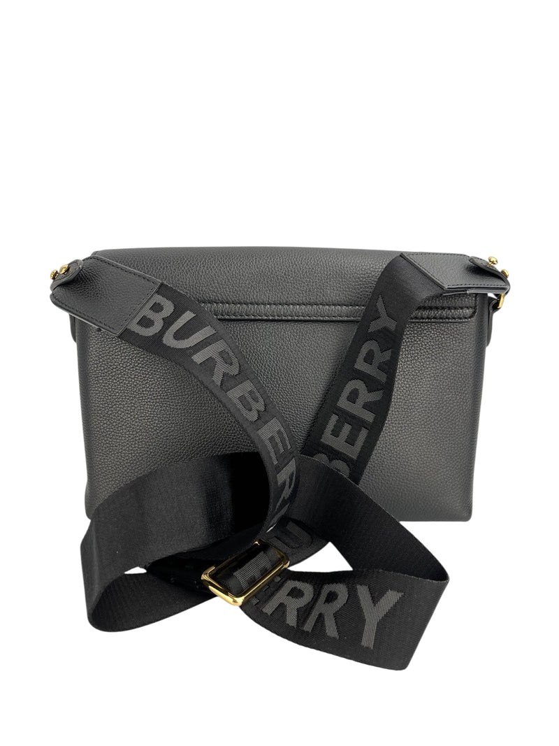 Burberry Black Leather Note Crossbody