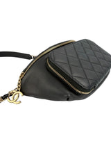 Chanel Black Caviar Bum Bag (FULL SET)