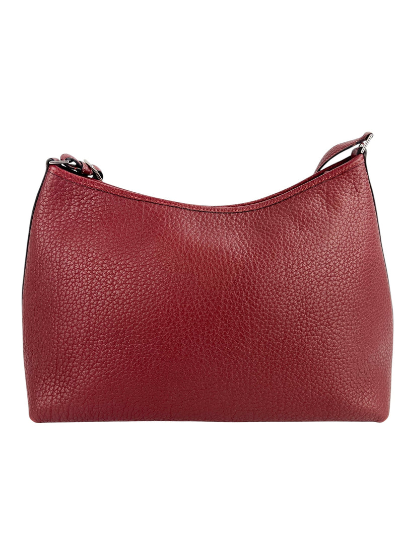 Hermes Deep Red Buffalo Leather Berlingot