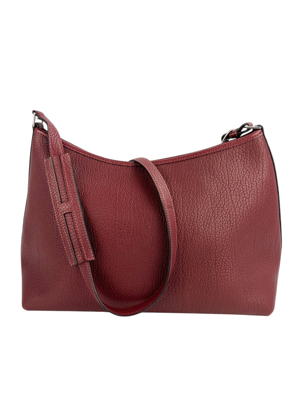 Hermes Deep Red Buffalo Leather Berlingot