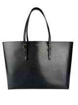 Saint Laurent Black Poudre Leather East West Tote