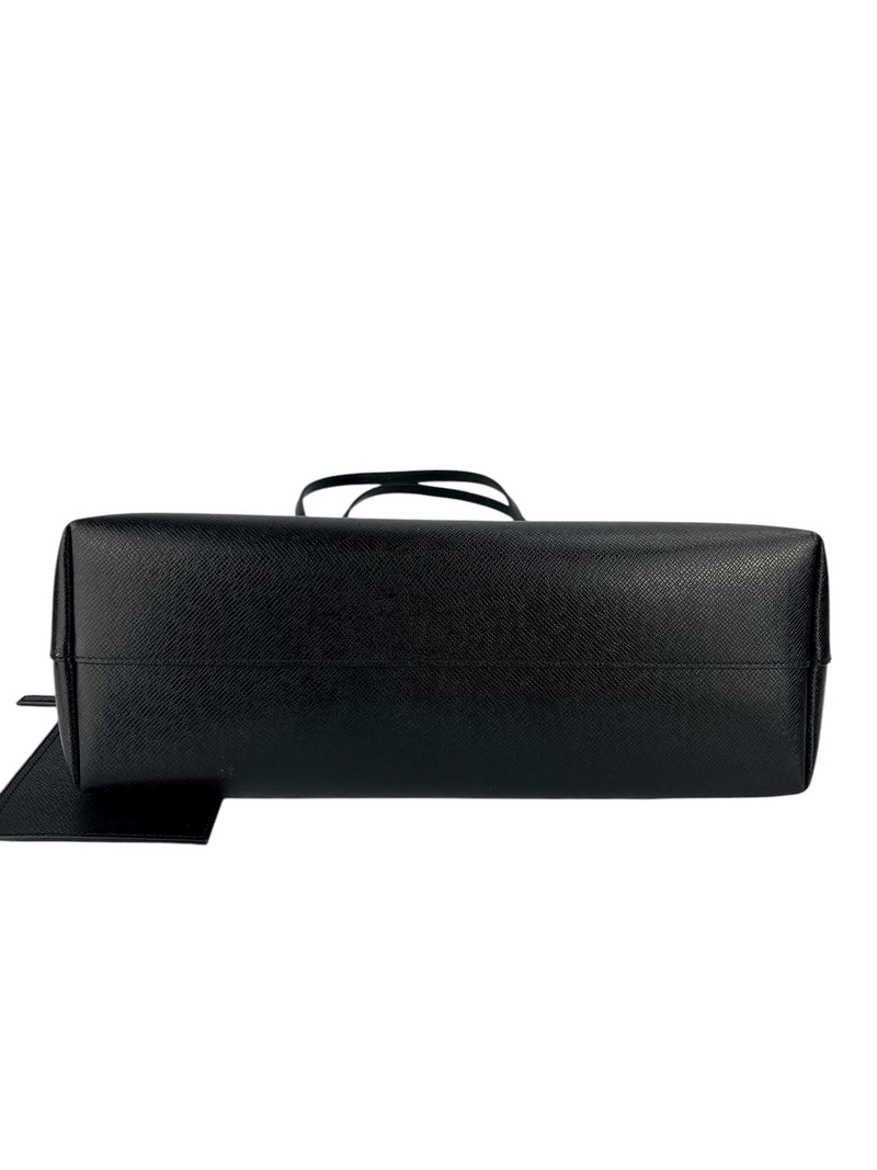 Saint Laurent Black Poudre Leather East West Tote