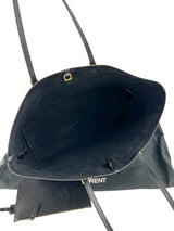 Saint Laurent Black Poudre Leather East West Tote