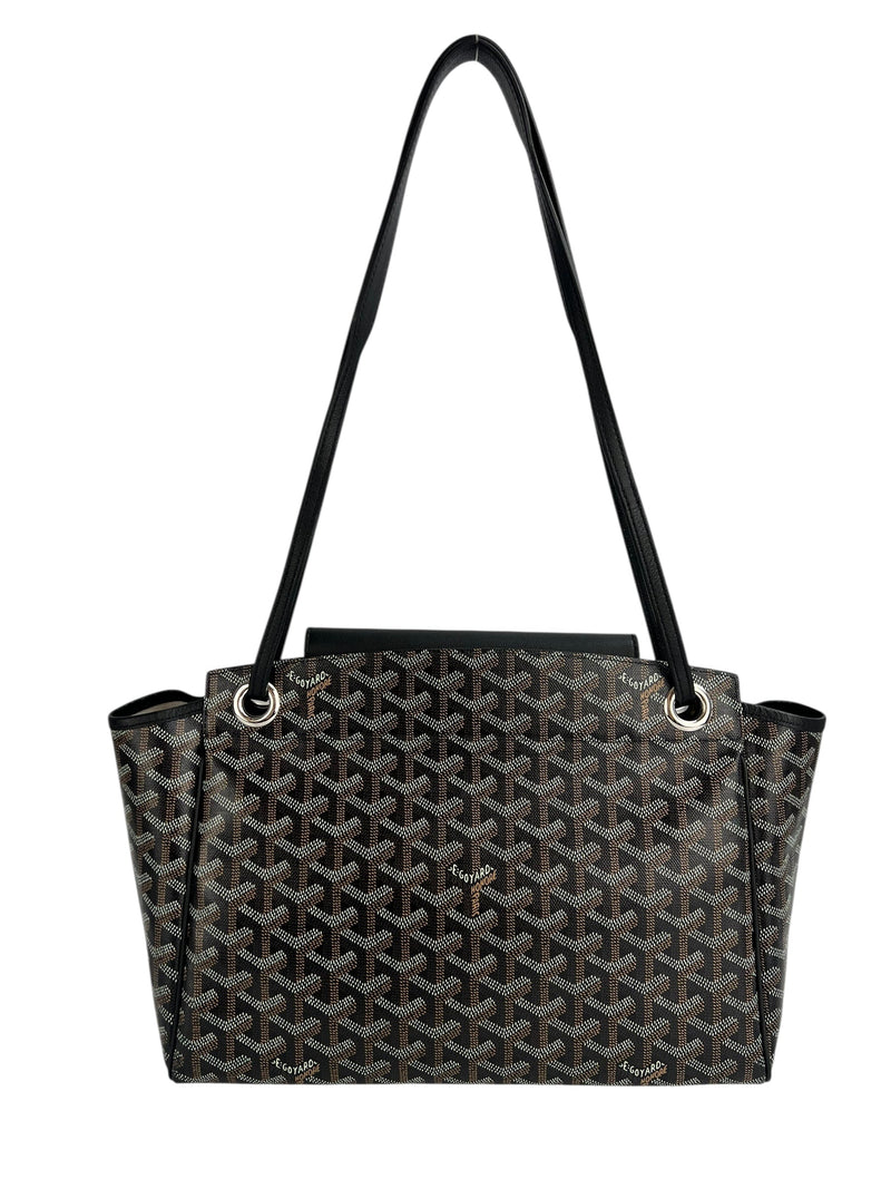 Goyard Black Rouette Goyardine Tote PM