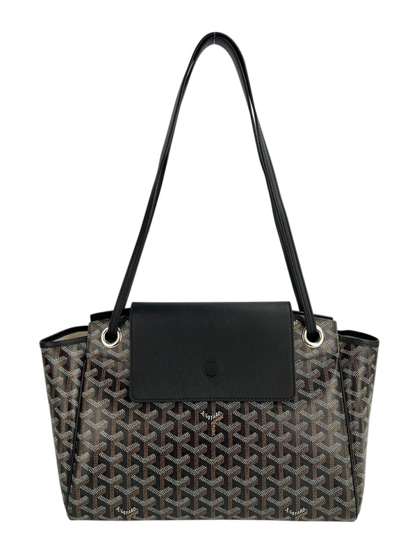 Goyard Black Rouette Goyardine Tote PM