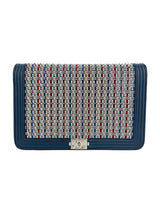 Chanel Navy Blue Embellished Boy WOC