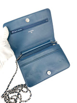 Chanel Navy Blue Embellished Boy WOC