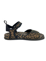 Fendi Brown Logo Dad Sandals Size 38