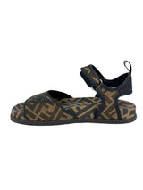 Fendi Brown Logo Dad Sandals Size 38