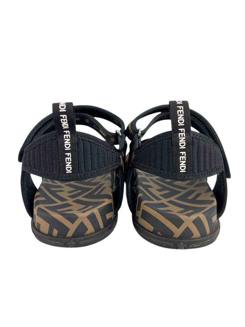Fendi Brown Logo Dad Sandals Size 38