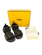 Fendi Brown Logo Dad Sandals Size 38