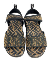 Fendi Brown Logo Dad Sandals Size 38