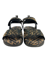 Fendi Brown Logo Dad Sandals Size 38