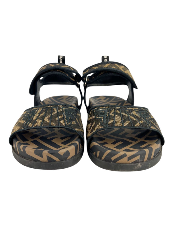 Fendi Brown Logo Dad Sandals Size 38