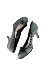 Prada Slate Grey Leather Pumps